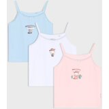 Sinsay Pamučni topovi na naramenice s čipkastim obrubom 3 pack Hello Kitty | shoptok.hr