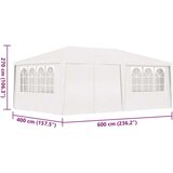  Profesionalni šator za zabave 4 x 6 m bijeli 90 g/m² | shoptok.hr