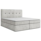 Makamii Boxspring postelja s prostorom za shranjevanje 160x200 cm v srebrni barvi Palta – | Shoptok.si