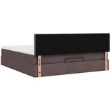 vidaXL Otomanski posteljni okvir z vzmetnico temno rjava 180x200 cm | Shoptok.si