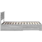  Okvir za krevet s uzglavljem Siva Sonoma 100 x 200 cm | shoptok.hr