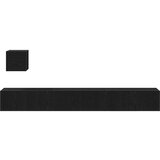  4-delni set TV omare Črni hrast inženirski les, (22012382) | Shoptok.si