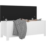  Kutija za pohranu s jastukom bijela 105x40x45cm drvena | shoptok.hr