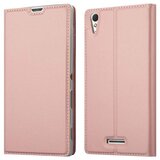 Cadorabo Ohišje, združljivo z Sony Xperia T3 v klasična rožnata zlata - Zaščitni ovitek z magnetnim zapiranjem, stoječo funkcijo in režo za kartice, (20551893) | Shoptok.si