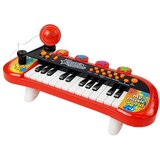 Lean_Toys Klaviatura, klavir, 24 tipk, USB mikrofon, rdeča | Shoptok.si