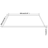  Ploča za Stol Kaljeno Staklo Pravokutna 800x800 mm | shoptok.hr