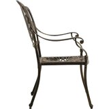 vidaXL Vrtni stoli 2 kosa liti aluminij bronasti | Shoptok.si