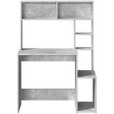  Radni stol s policama siva boja betona 100x45x140 cm drveni | shoptok.hr