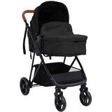  Dječja kolica 3-u-1 antracit i crna čelična | shoptok.hr