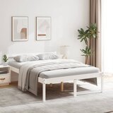 Krevet za starije osobe bijeli 135 x 190 cm bračni od borovine | Eponuda.com