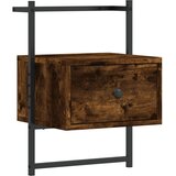  The Living Store Nočna omarica stenska dimljen hrast 35x30x51 cm inženirski les - Nočna Omarica, (21445110) | Shoptok.si