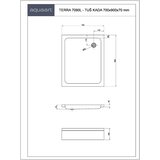AQUAART tuš kada terra 7090L s oblogom pravokutna 700X900X195 | shoptok.hr