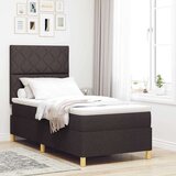 Box LED Box Spring Postelja Temno rjava 100 x 200 cm blago, (5000126249) | Shoptok.si