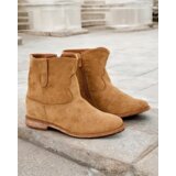 Resti Brown ankle boots with cowboy style on covered wedge Patorias | ePonuda.com