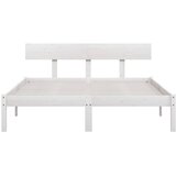  Okvir za krevet masivno drvo bijeli 120x190 cm mali bračni | shoptok.hr