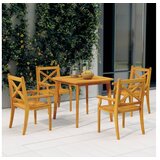  5-dijelni vrtni blagovaonski set od masivnog bagremovog drva | shoptok.hr