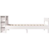  Krevet s regalom za knjige bez madraca bijeli 75x190cm borovina | shoptok.hr