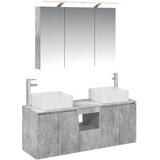  Set ormarića za kupaonicu 4 kom. Betonska siva | shoptok.hr