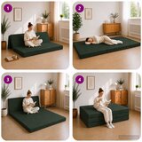 SOFA na razvlačenje 120 x 67 x 45 cm Tamnozelena | Eponuda.com