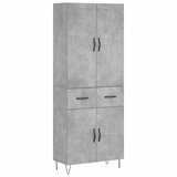 Maison Chic Visoka Komoda - Predalnik betonsko siva 69,5x34x180 cm inženirski les, (21720341) | Shoptok.si