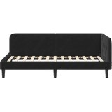  Kutni okvir kreveta Crna 90 x 200 cm Baršun | shoptok.hr