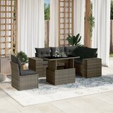 vidaXL 6-dijelni set vrtnih sofa od poliratana s jastucima sivi | shoptok.hr