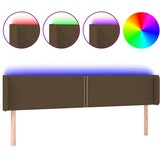  LED uzglavlje tamnosmeđe 183x16x78/88 cm od tkanine | shoptok.hr