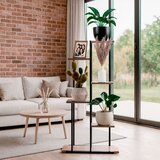  Crni metalni stalak za cvijeće 60 x 20 x 113 cm | shoptok.hr