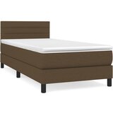 Maison Chic Box spring postelja - Vzmetna postelja z vzmetnico temno rjava 90x200 cm blago SL12840, (21902965) | Shoptok.si