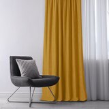  Curtain MILANA color mustard style classic transparent wave tape 7 cm chenille 220x245 HOMEDE | shoptok.hr