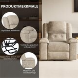 Lesnina XXXL TV fotelj, masažni fotelj, električni z nagibom in funkcijo ogrevanja, rjave barve | Shoptok.si