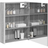  Kupaonski ormar s ogledalom Siva Sonoma 53,5 x 15,5 x 70 cm | shoptok.hr