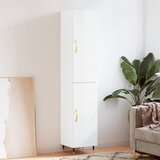  The Living Store Visoka omara visok sijaj bela 34,5x34x180 cm inženirski les - Visoka Omarica, (21450330) | Shoptok.si