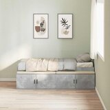  Krevetna konstrukcija s ladicama Betonski sivi 100 x 200 cm | shoptok.hr
