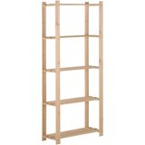  Stalak za pohranu s 5 razina 80x28,5x170 cm od masivne borovine | shoptok.hr