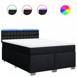 Maison Chic Box spring postelja - Vzmetna postelja z vzmetnico črna 160x200 cm blago SL11154, (21882738) | Shoptok.si