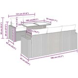 vidaXL 6-dijelni set vrtnih sofa od poliratana s jastucima sivi | shoptok.hr