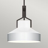  Quoizel QZ-BRECKEN-2P-OZ-OPAL - Luster na šipci BRECKEN 2xE27/60W/230V crna/bela | Eponuda.com