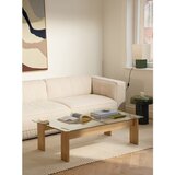 noo.ma Stolić za kavu sa staklenom pločom stola u prirodnoj boji 86x132 cm Naiko – | shoptok.hr
