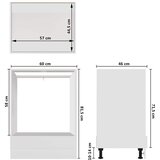 Ormarić za pećnicu "Riga" Bijeli 60x46x81,5 cm Konstruirano drvo | shoptok.hr