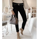 Gemre Black fabric trousers with a belt Sylvain | shoptok.hr