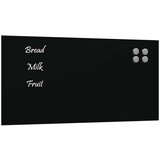 vidaXL Zidna magnetna ploča crna 60 x 30 cm od kaljenog stakla | shoptok.hr
