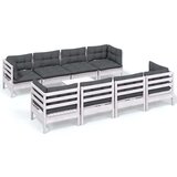  Vrtna sedežna garnitura 9-delna z blazinami trdna borovina, (20760811) | Shoptok.si