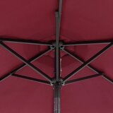  Vrtni suncobran s čeličnom šipkom bordo 225 x 225 x 212 cm | shoptok.hr