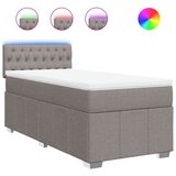  Krevet s oprugama i madracem smeđesivi 100 x 200 cm od tkanine | shoptok.hr