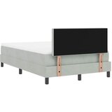  LED Box Spring Krevet Svijetlo siva 120 x 190 cm Baršun | shoptok.hr