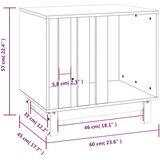  Kućica za pse bijela 60 x 45 x 57 cm od masivne borovine | shoptok.hr