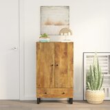  Visoka komoda s ladicom 60x33x100 cm od drva manga i željeza Cene