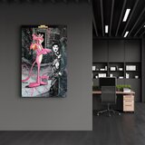 WALLXPERT SPR-1111 - 46 x 72 Multicolor Decorative Tempered Glass Painting Cene
