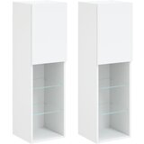 vidaXL TV omarica z LED lučkami 2 kosa bela 30,5x30x102 cm, (20977837) Cene